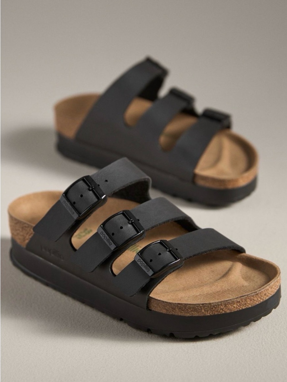 Birkenstock Florida Platform triple strap sandals size 41